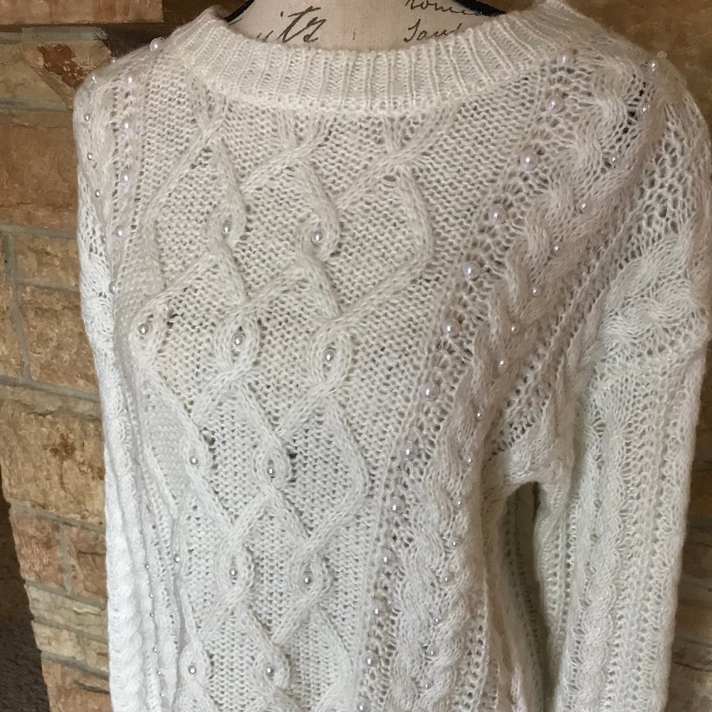 a new day Pearl Cable Pullover